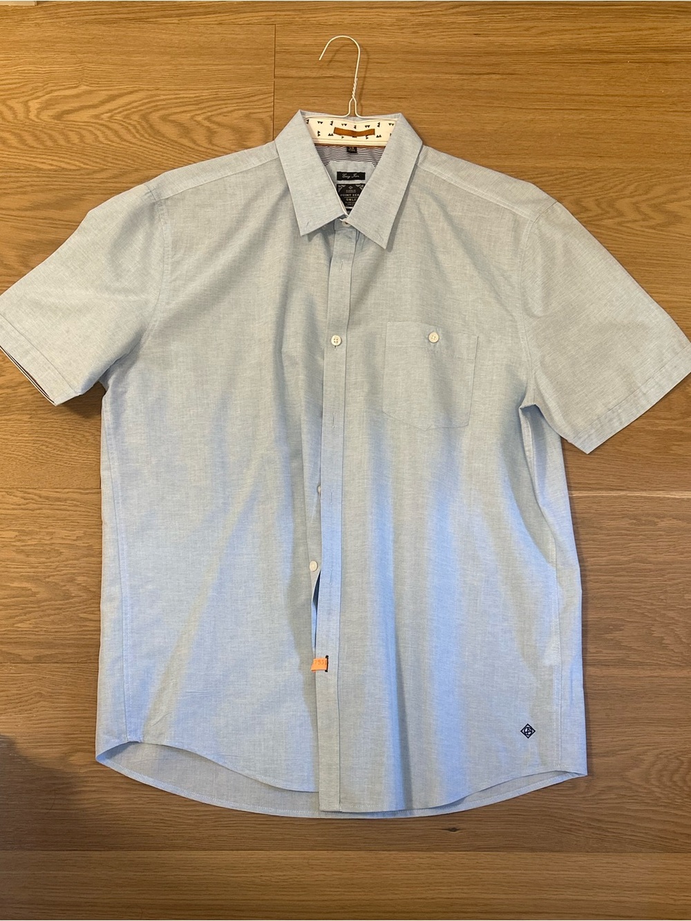 Brixton Light Blue Short Sleeve Button-Down Shirt
